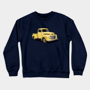 1950 Ford F1 Pickup Truck in yellow Crewneck Sweatshirt